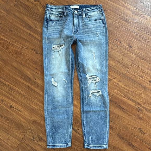 ☃️BOGO50%☃️ 🆕💙VERVET: Mid Rise Distressed Ankle Skinny Jeans 11/30 - Picture 4 of 9